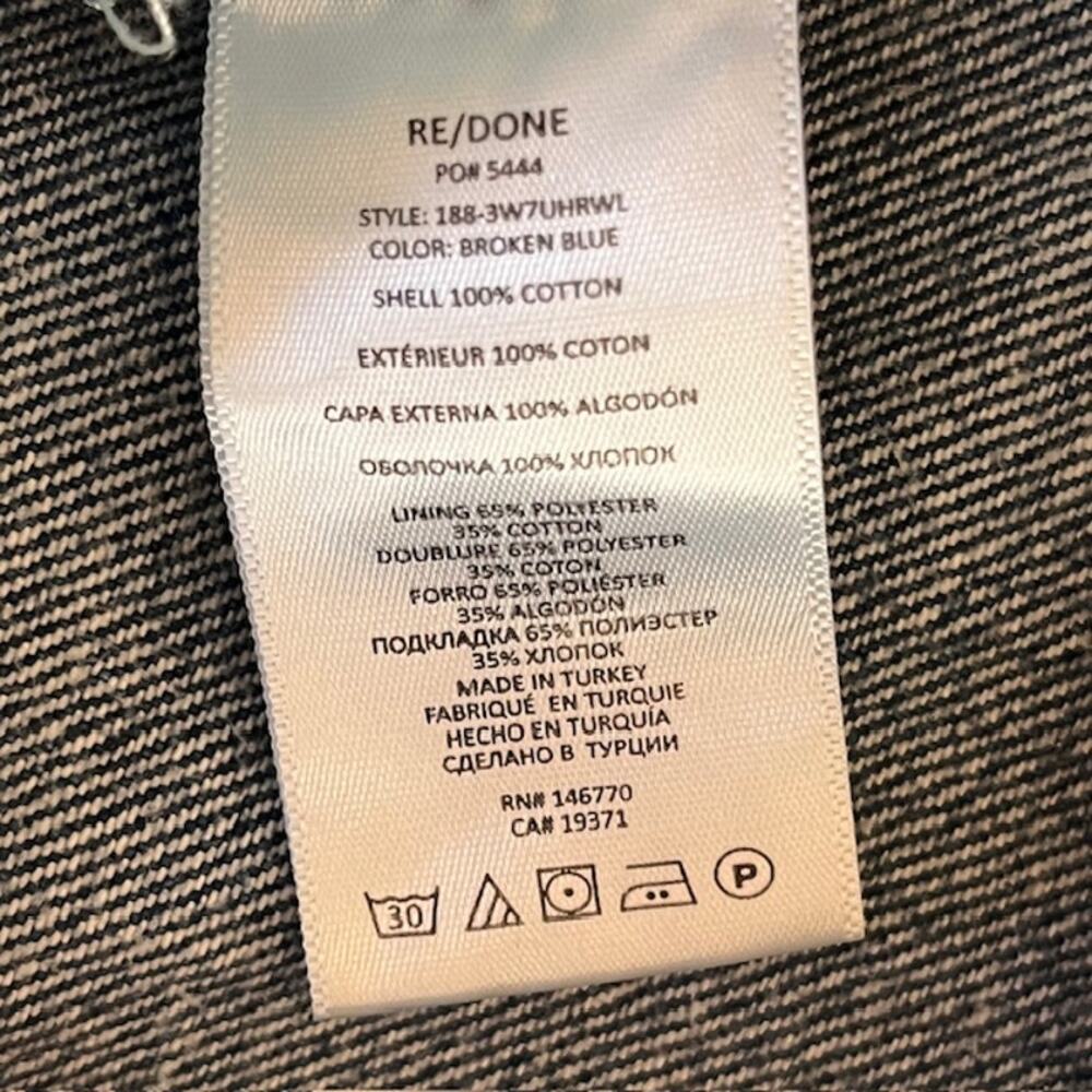 Re/done 70s ultra high rise wide leg jeans, size 27 - Picture 6 of 10